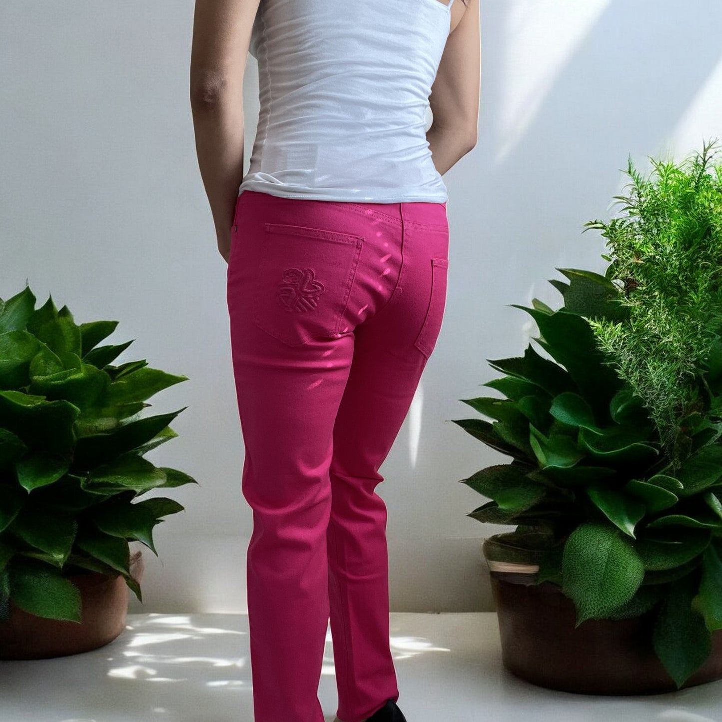 Jawbreaker Punk Rock Skinny Jeans Low Rise Pink Denim Pants 5-Pocket Style