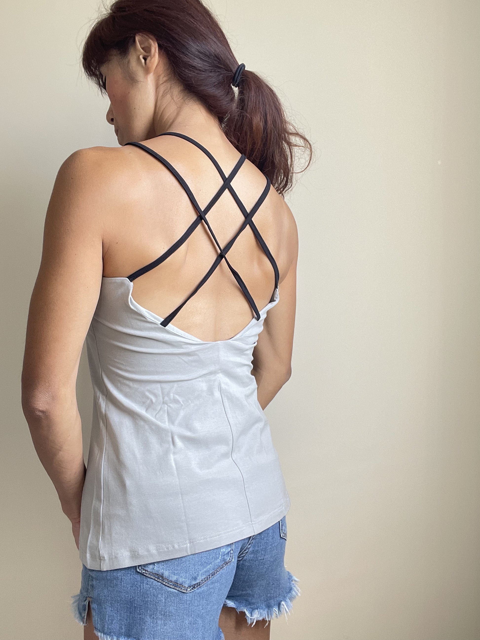 Day Of The Dead Mexican Sugar Skull Tattoo Art Criss Cross Back Top - Skelapparel