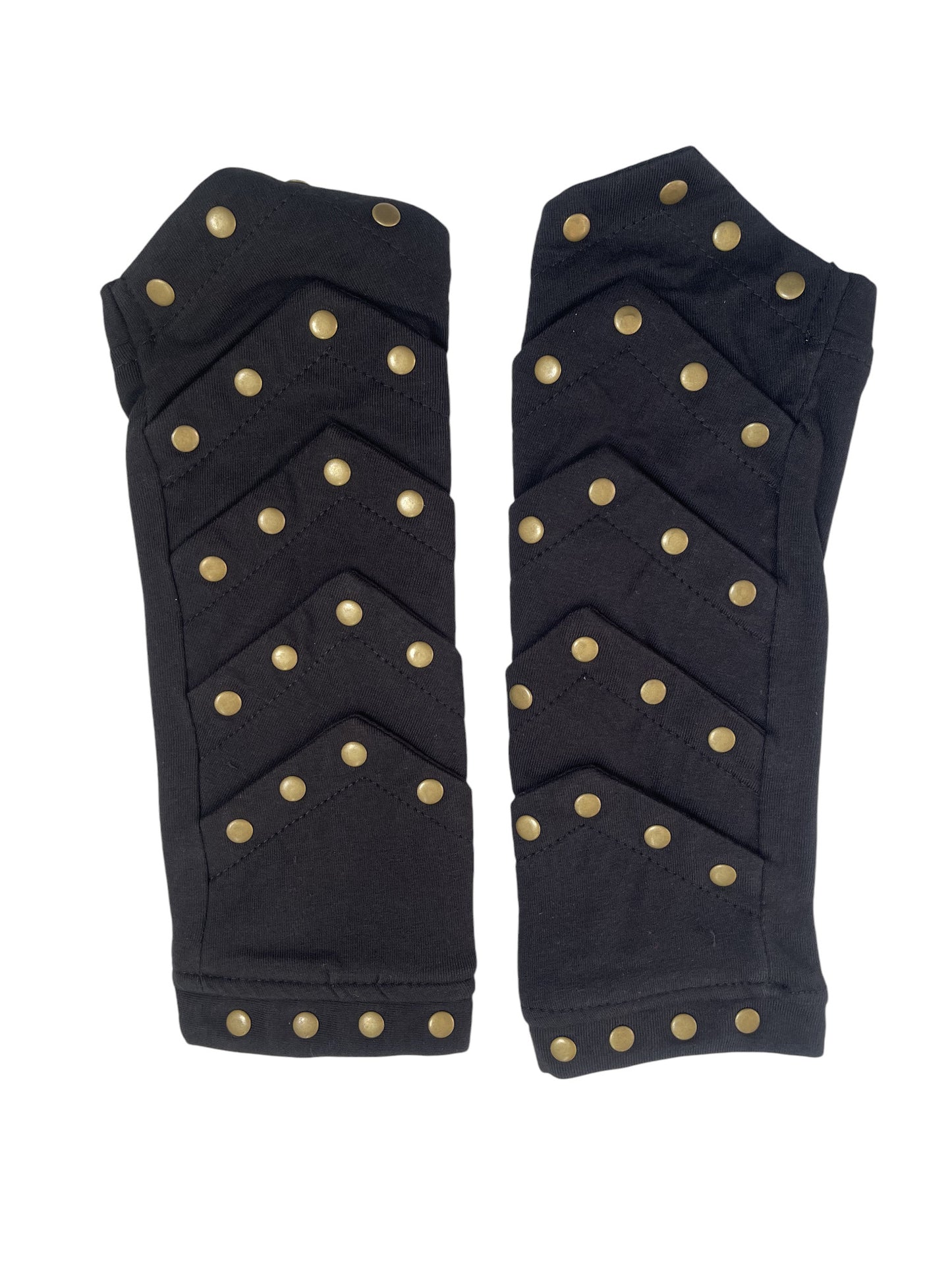 Poizen Industries Goth Punk Black Scale with Bronze studded Arm warmers Sleeves - Whisper