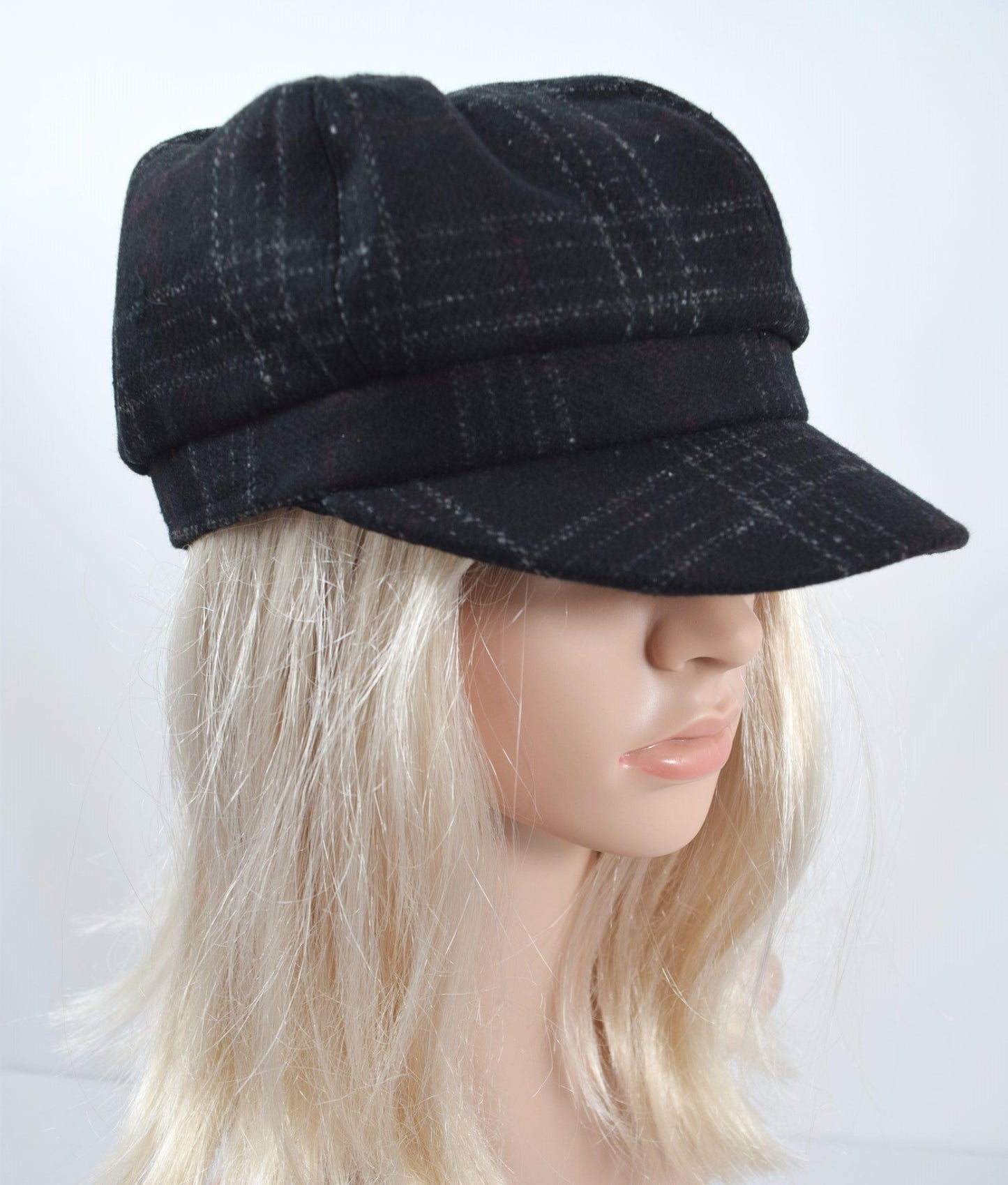 Accessories Dancing Days Bohemian Chic plaid Check newsboy Cabbie Cap Hat