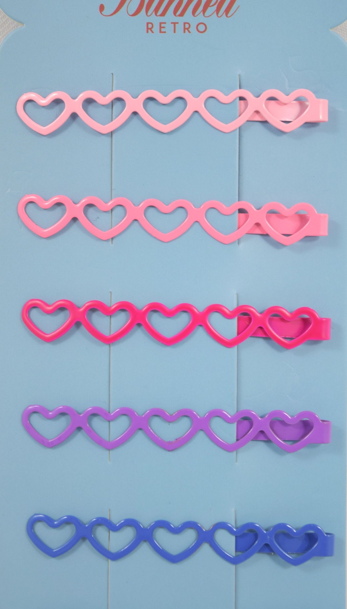 Accessories Dancing Days Little Heart Pastel Rainbow Hairpins - Set of 10