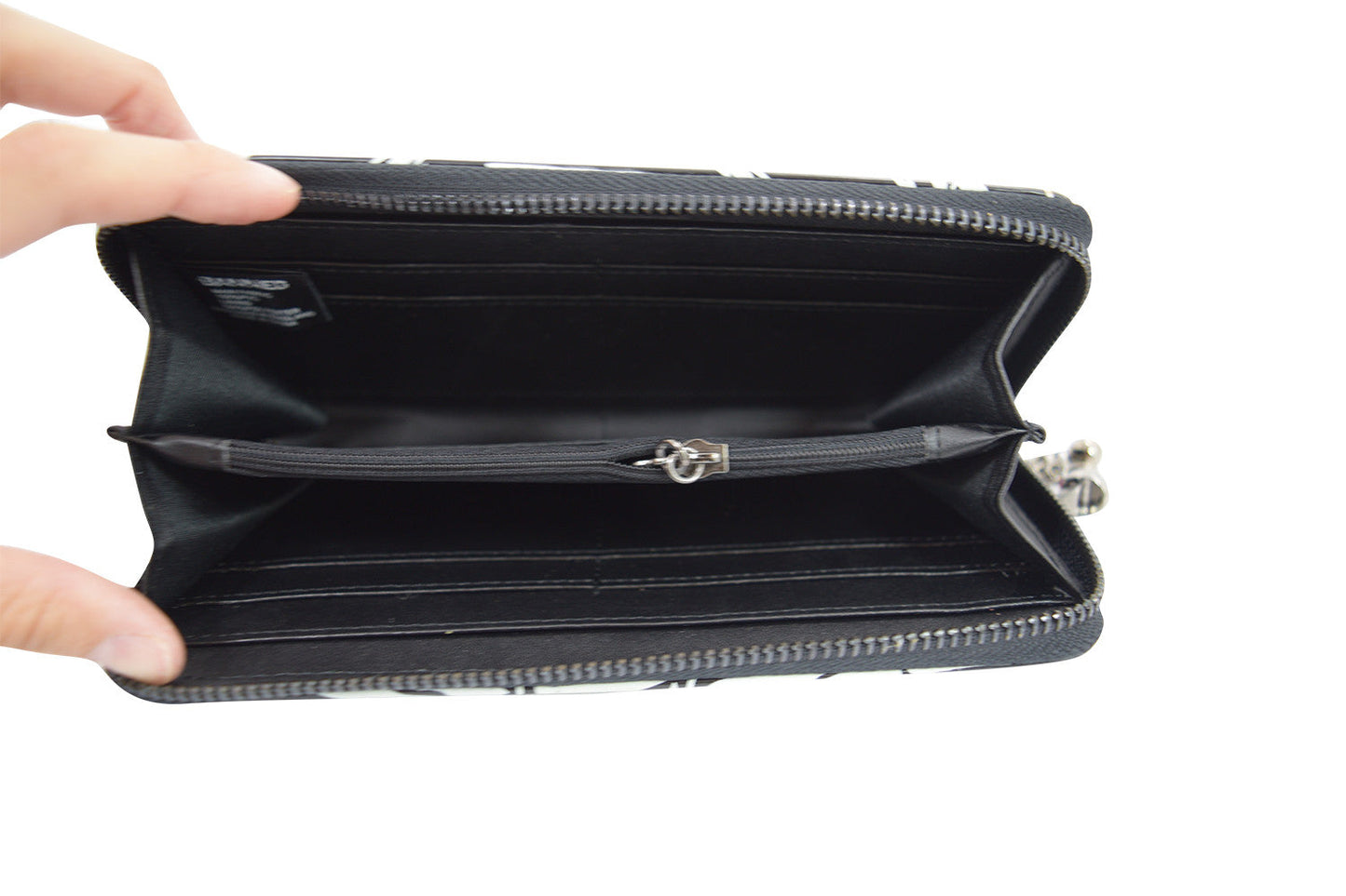 Accessories Lost Queen Gothic Skeleton Ribcage Glow in the Dark Zip Around Wallet