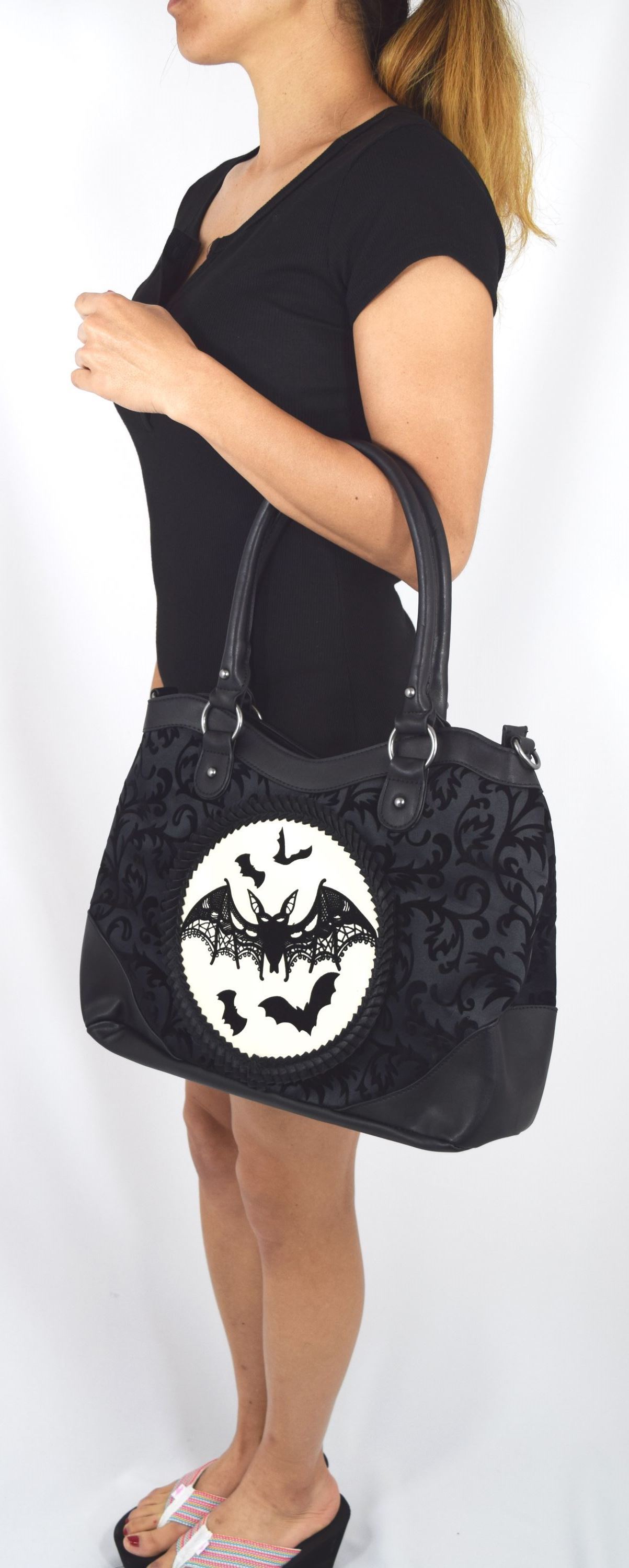Accessories Lost Queen Night Bat Flying Bat Velvet Flocked Cameo Handbag