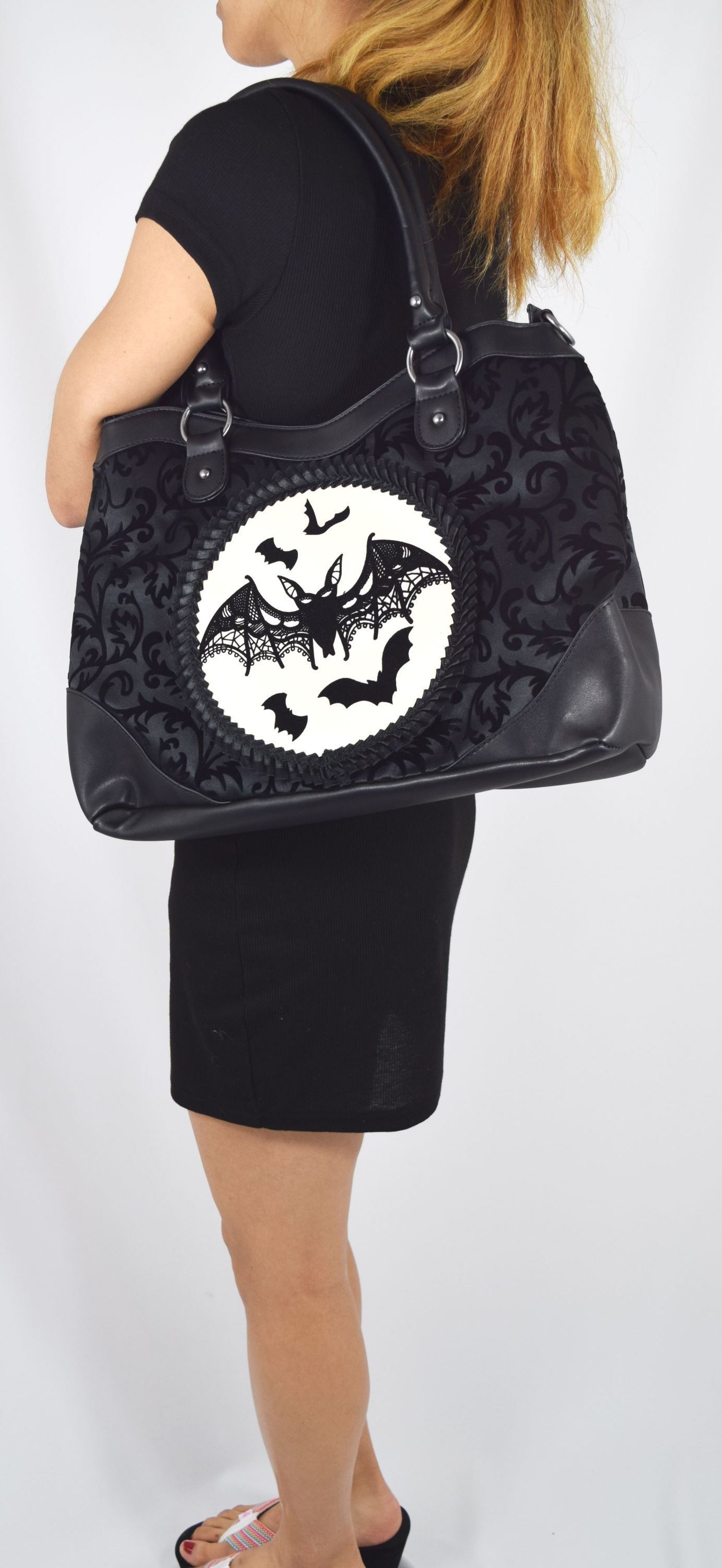 Accessories Lost Queen Night Bat Flying Bat Velvet Flocked Cameo Handbag