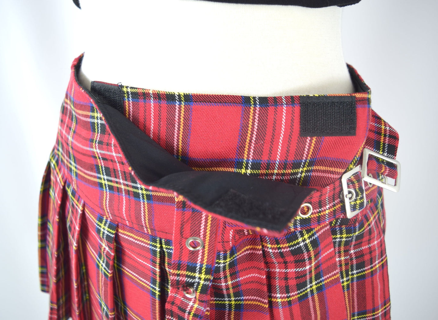 Bottoms Lost Queen Dark Doll Punk Rock Goth Red Tartan Plaid Pleated Mini Skirt