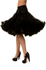 Bottoms Vintage Rockabilly Swing Dance Bridal Underskirt Super Soft Black Petticoat 26"