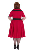 Dresses Hell Bunny 60's Vintage Style Polka Dot Starlet Wide V-neck Collar Party Dress