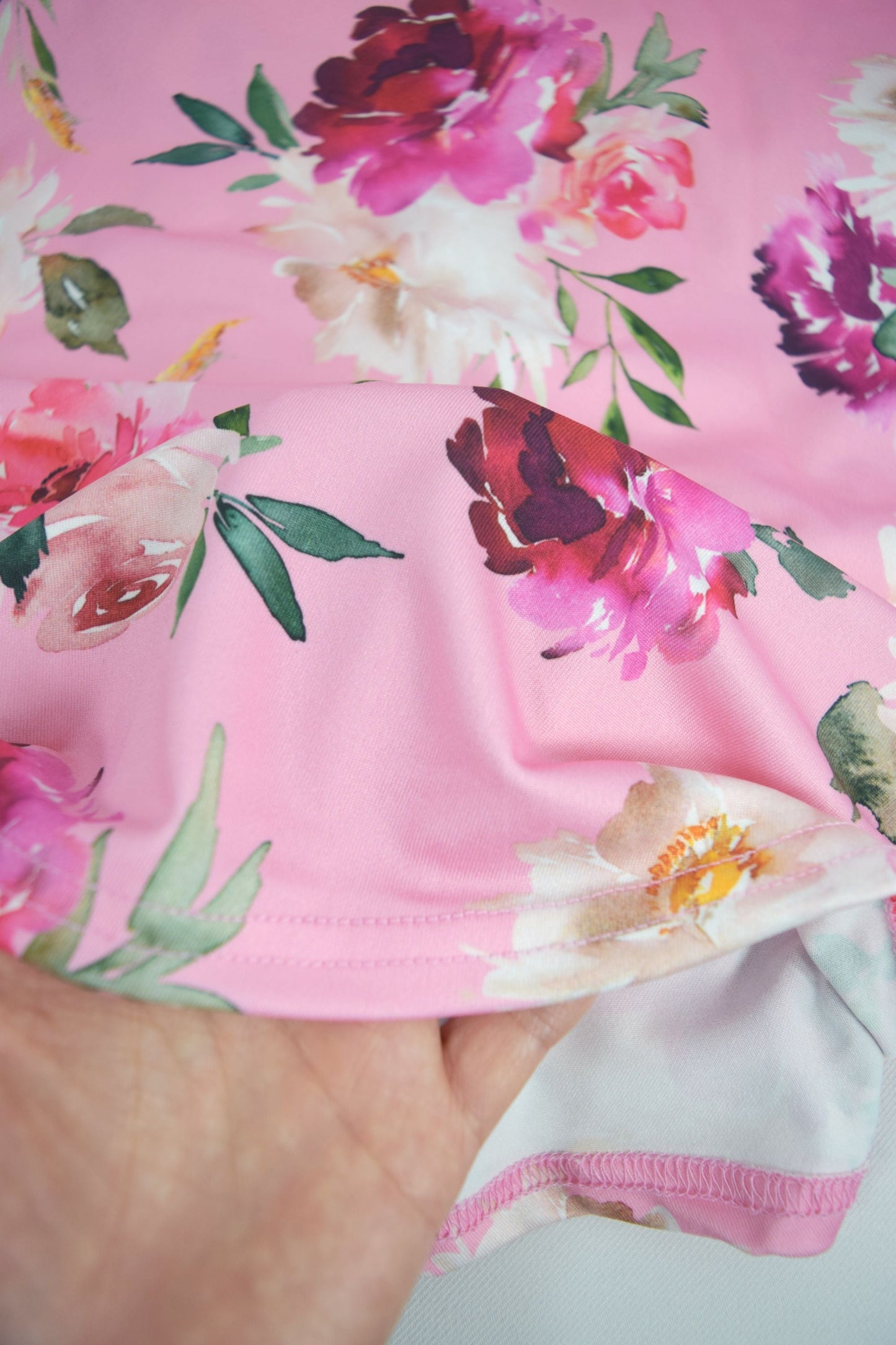 Dresses Hell Bunny Ana Rose Pink Floral V neck A Line Summer Dress