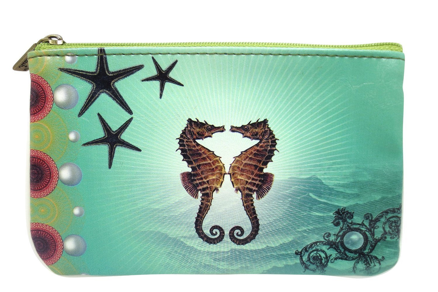 Accessories Seahorses Lavishy Ocean Dream Mystic Ocean Creature Small Flat Pouch
