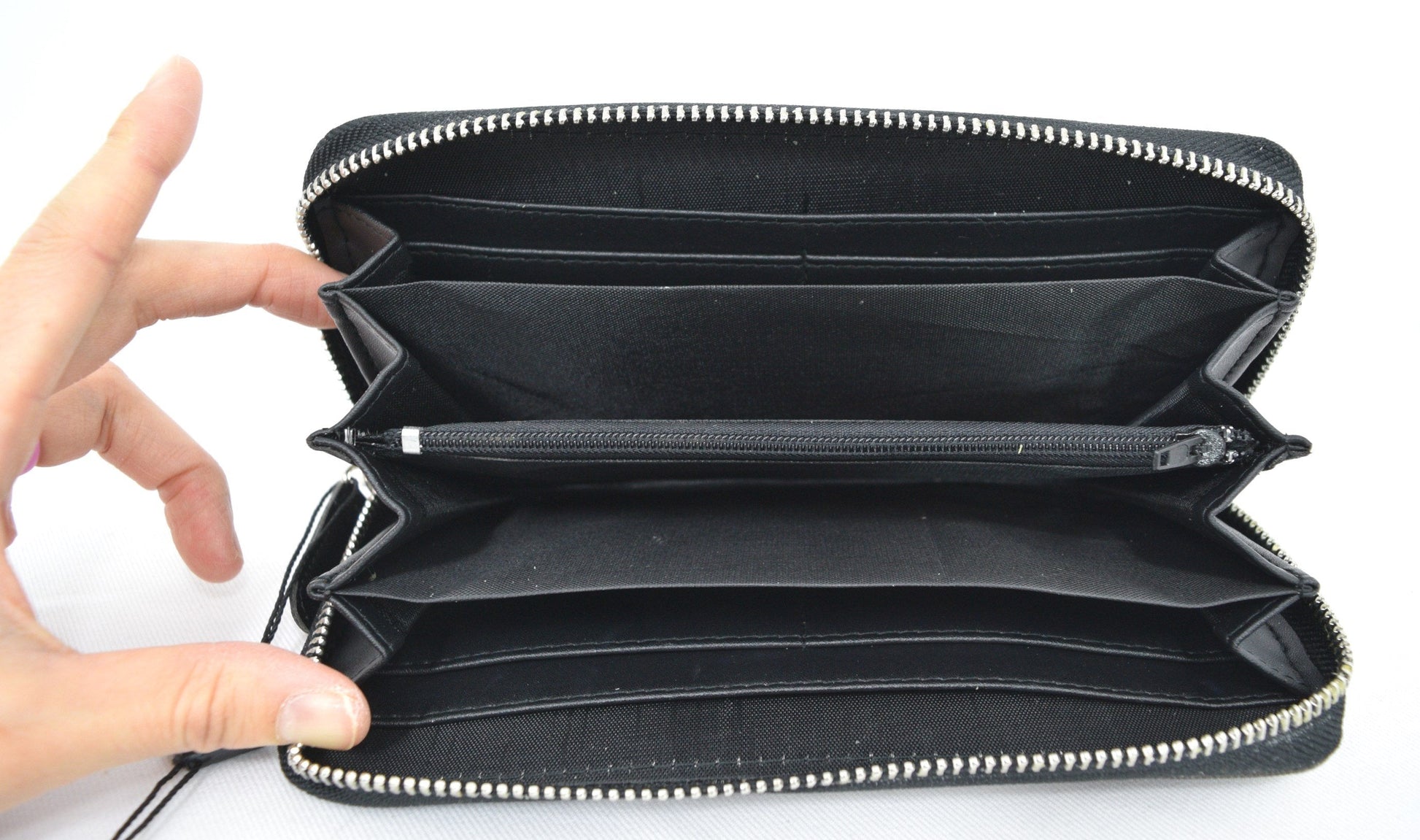 Accessories Liquor Brand Black Magic Ouija Board and Planchette Zip Around Clutch Wallet