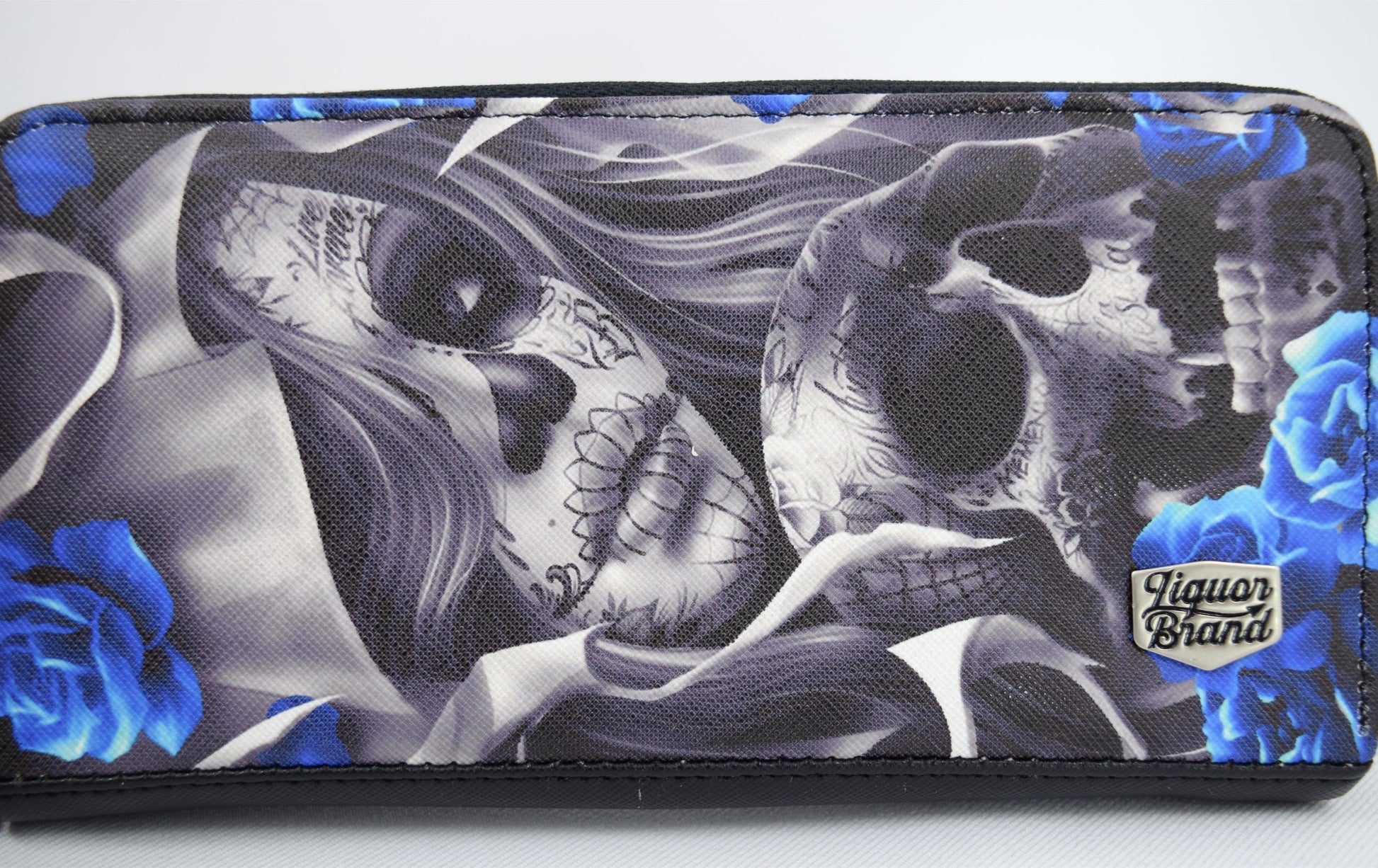 Accessories Liquorbrand Los Muertos Sugar Skull zip around clutch Wallet