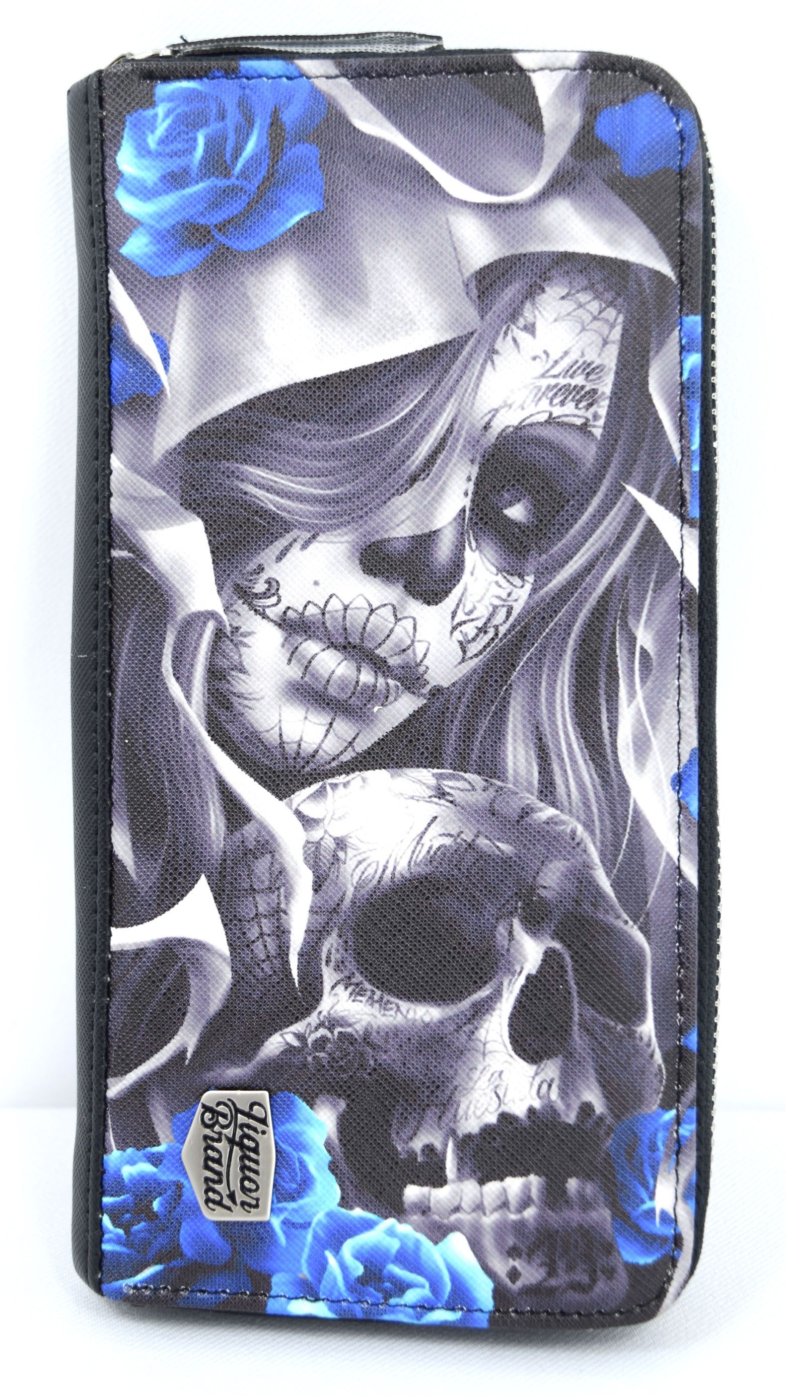 Accessories Liquorbrand Los Muertos Sugar Skull zip around clutch Wallet