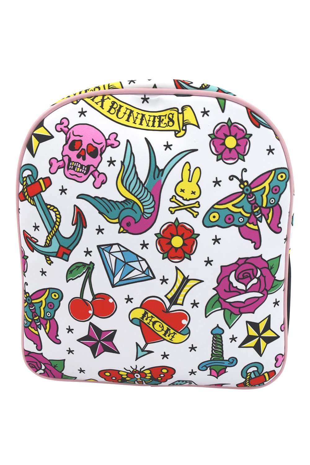 Kids' Six Bunnies Girly Tattoo Flash Little Girl Punk rock princess Backpack
