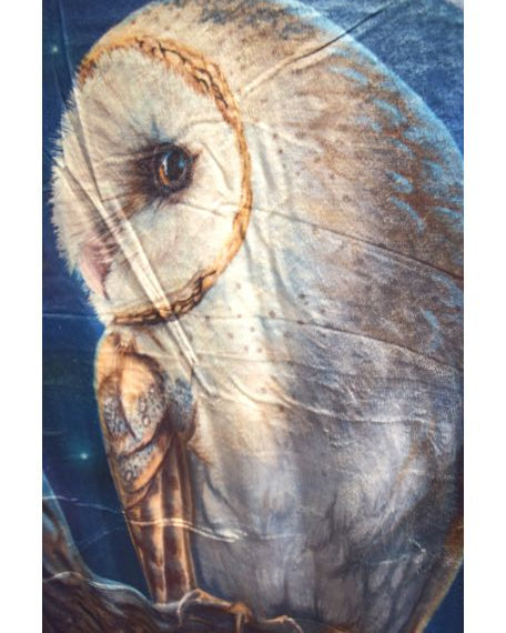 Accessories Nemesis Now Fairy And Owl Print Warm Blanket for Bed Couch Living Room