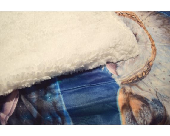 Accessories Nemesis Now Fairy And Owl Print Warm Blanket for Bed Couch Living Room