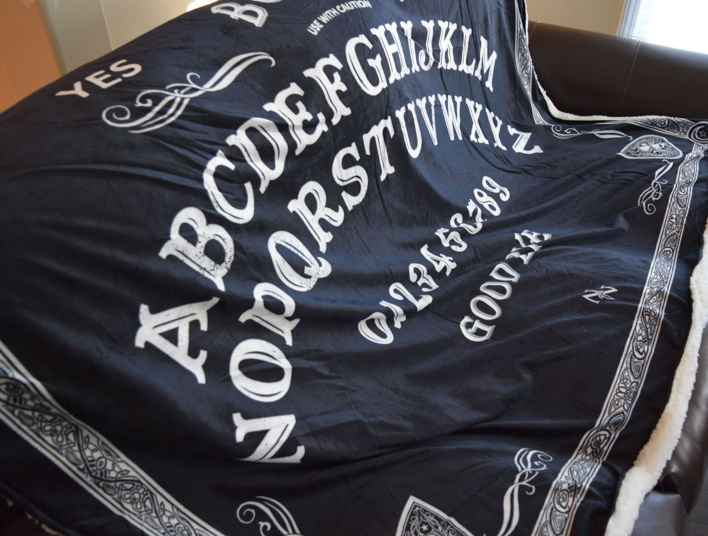 Accessories Nemesis Now Ouija Board Print Warm Blanket for Bed Couch Living Room All Season