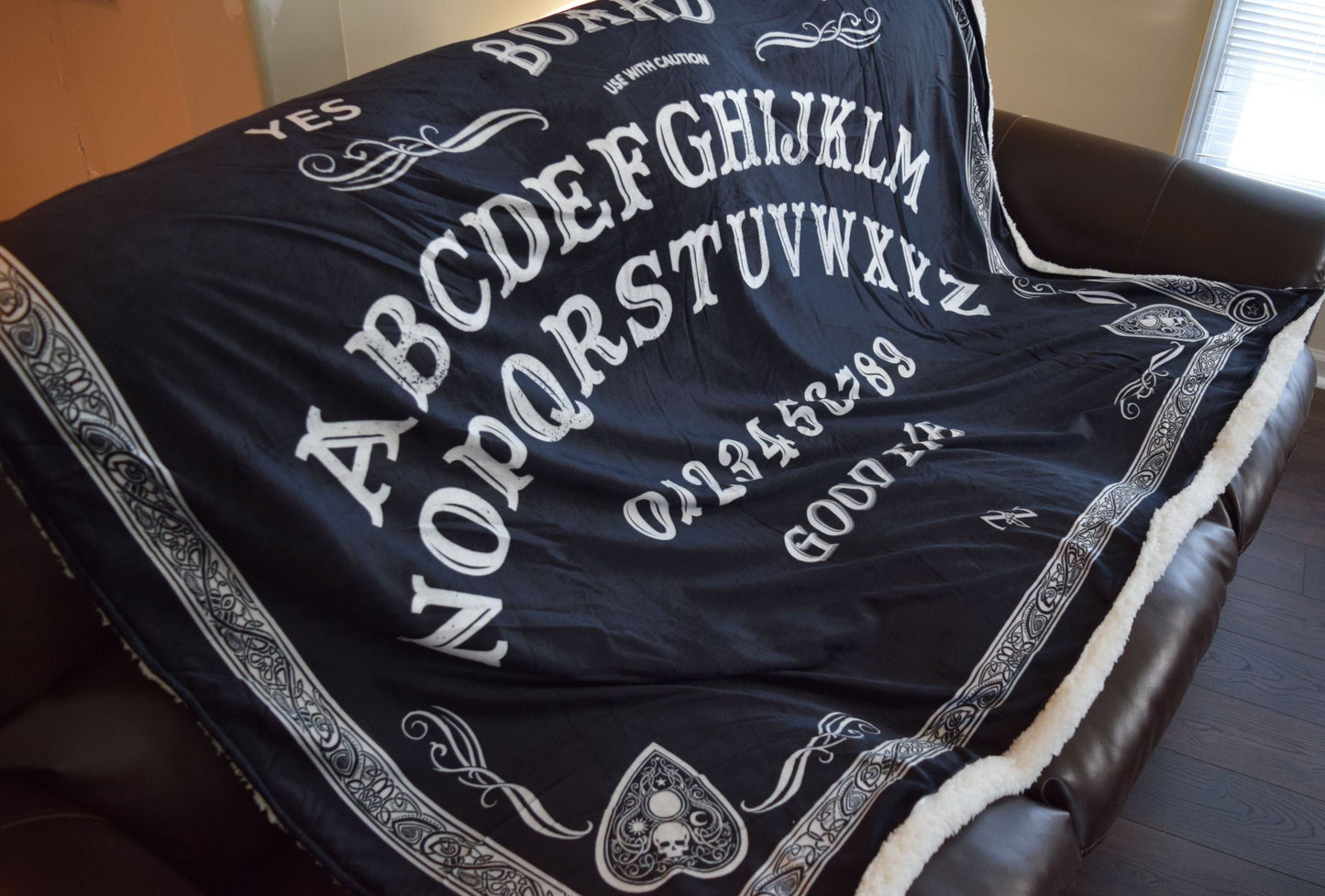 Accessories Nemesis Now Ouija Board Print Warm Blanket for Bed Couch Living Room All Season