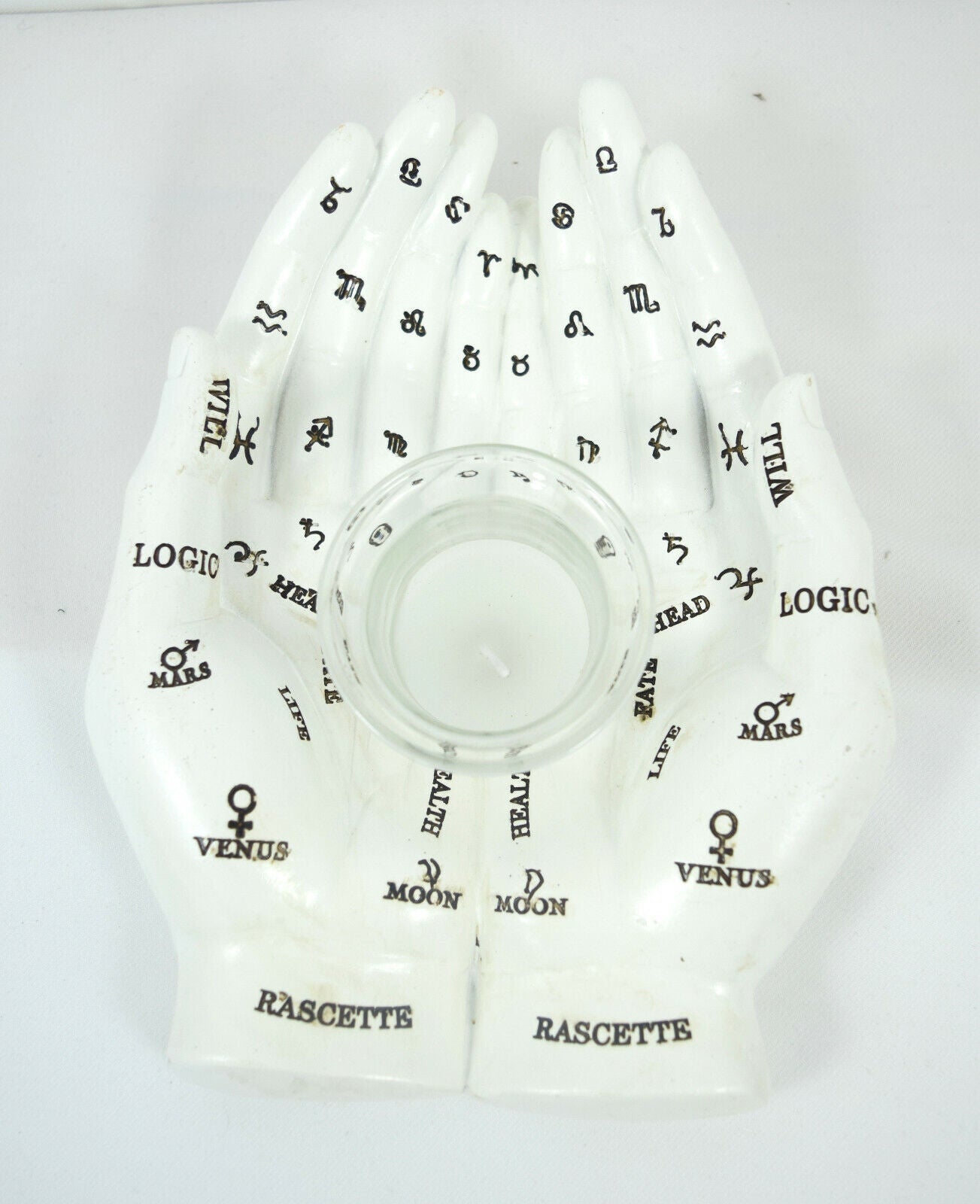 Accessories Nemesis Now Palmist's Guide White Chiromancy Hands Candle Holder