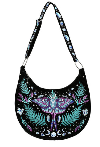Accessories Restyle ENCHANTED FOREST Luna Moth HOBO BAG with magical embroidery