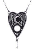 Jewellery Black Goth Ouija Spirit Board Necklace with Ankh, Cross, Karnak and Pendulum