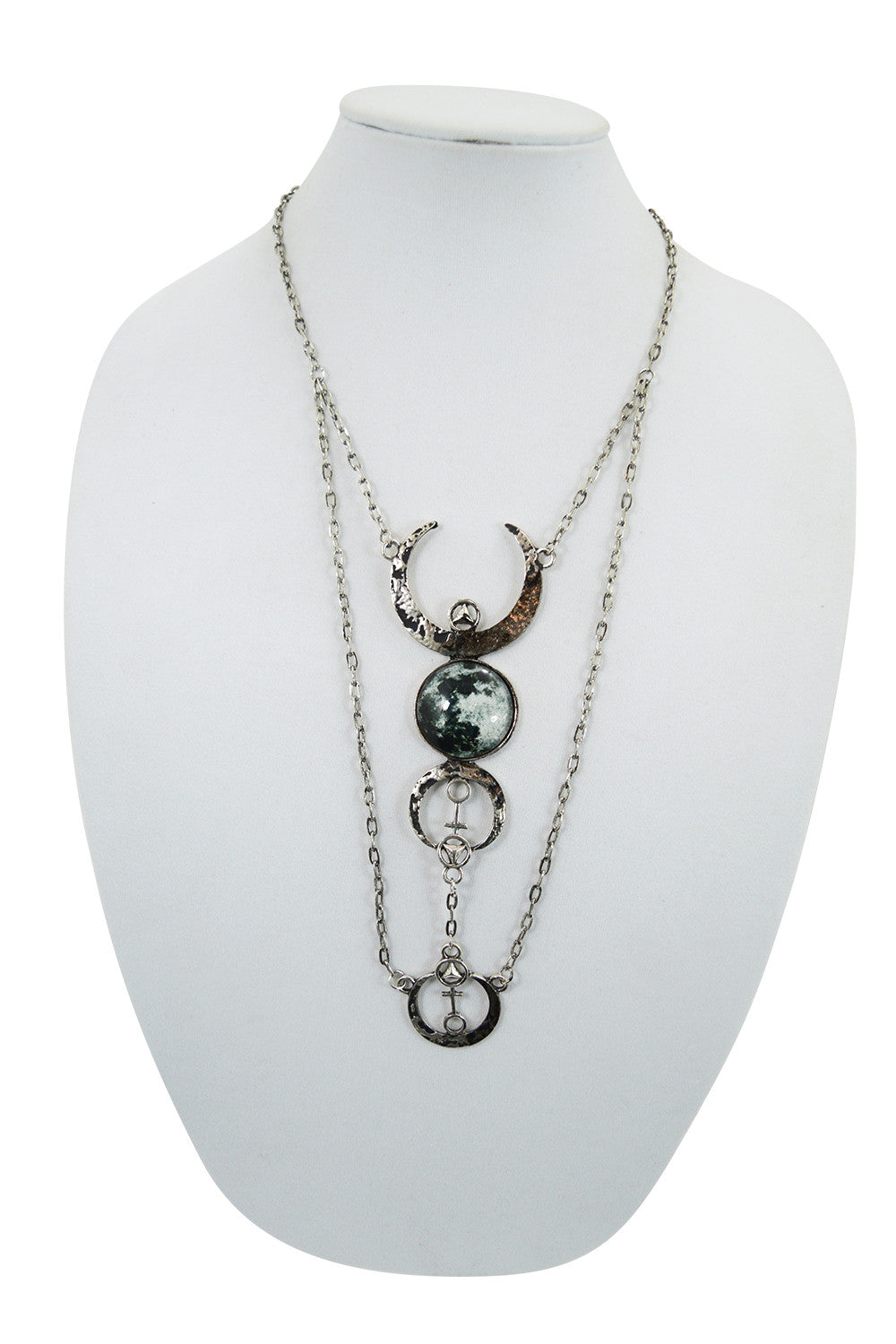 Jewellery Gothic Beauty Dark Magic Witchcraft Wolf Luna Full Moon Pendant Necklace