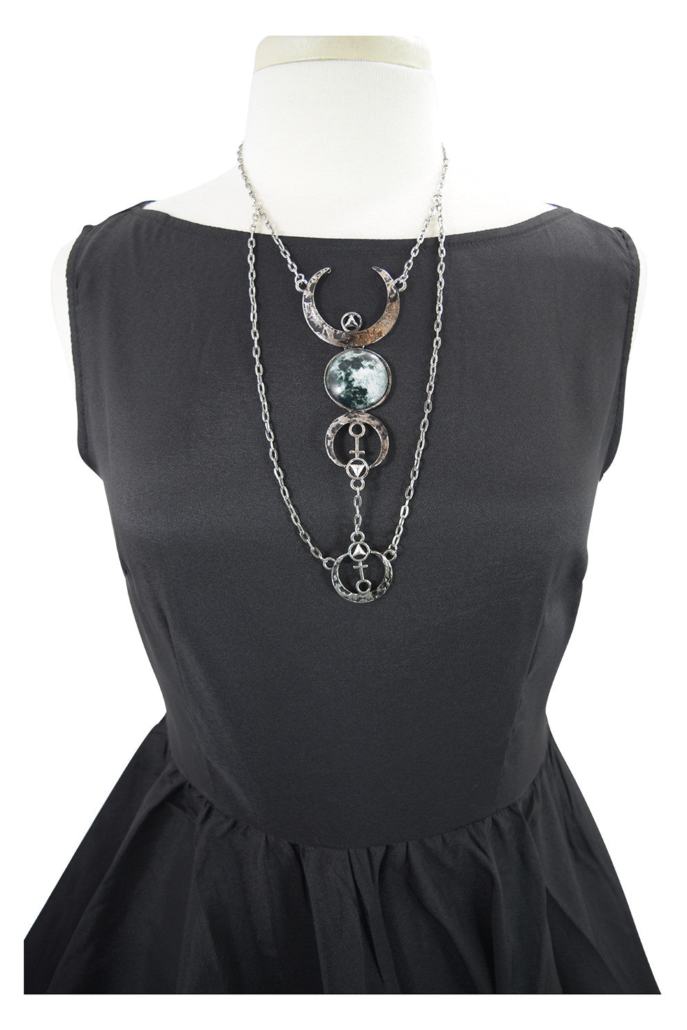 Jewellery Gothic Beauty Dark Magic Witchcraft Wolf Luna Full Moon Pendant Necklace