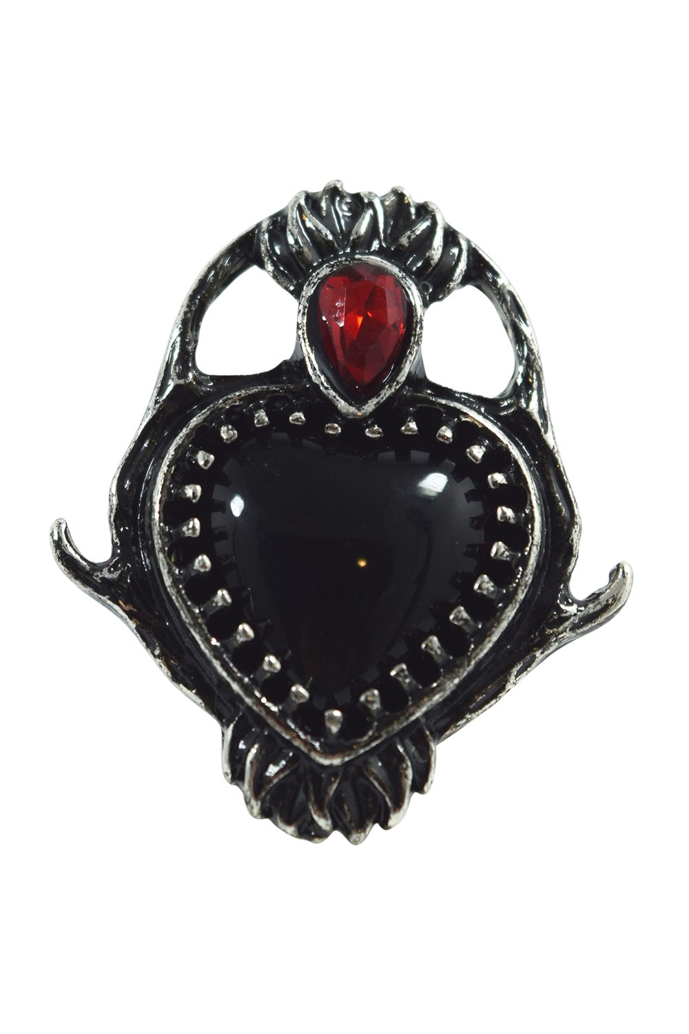 Jewellery Restyle Sacred Heart Ring with Antler and poliched Stone