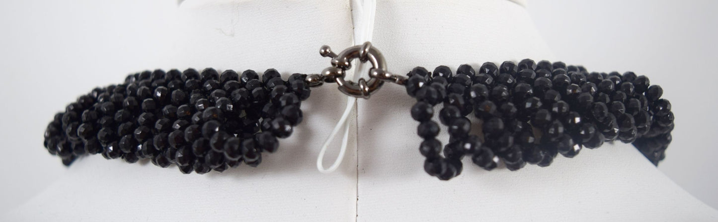 Jewelry Gothic Victorian Classic evening collar Choker black beaded Necklace