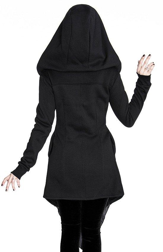 Tops Restyle Fortune Teller Black Hoodie with Veil