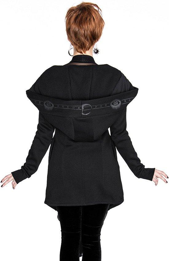 Tops Restyle Fortune Teller Black Hoodie with Veil