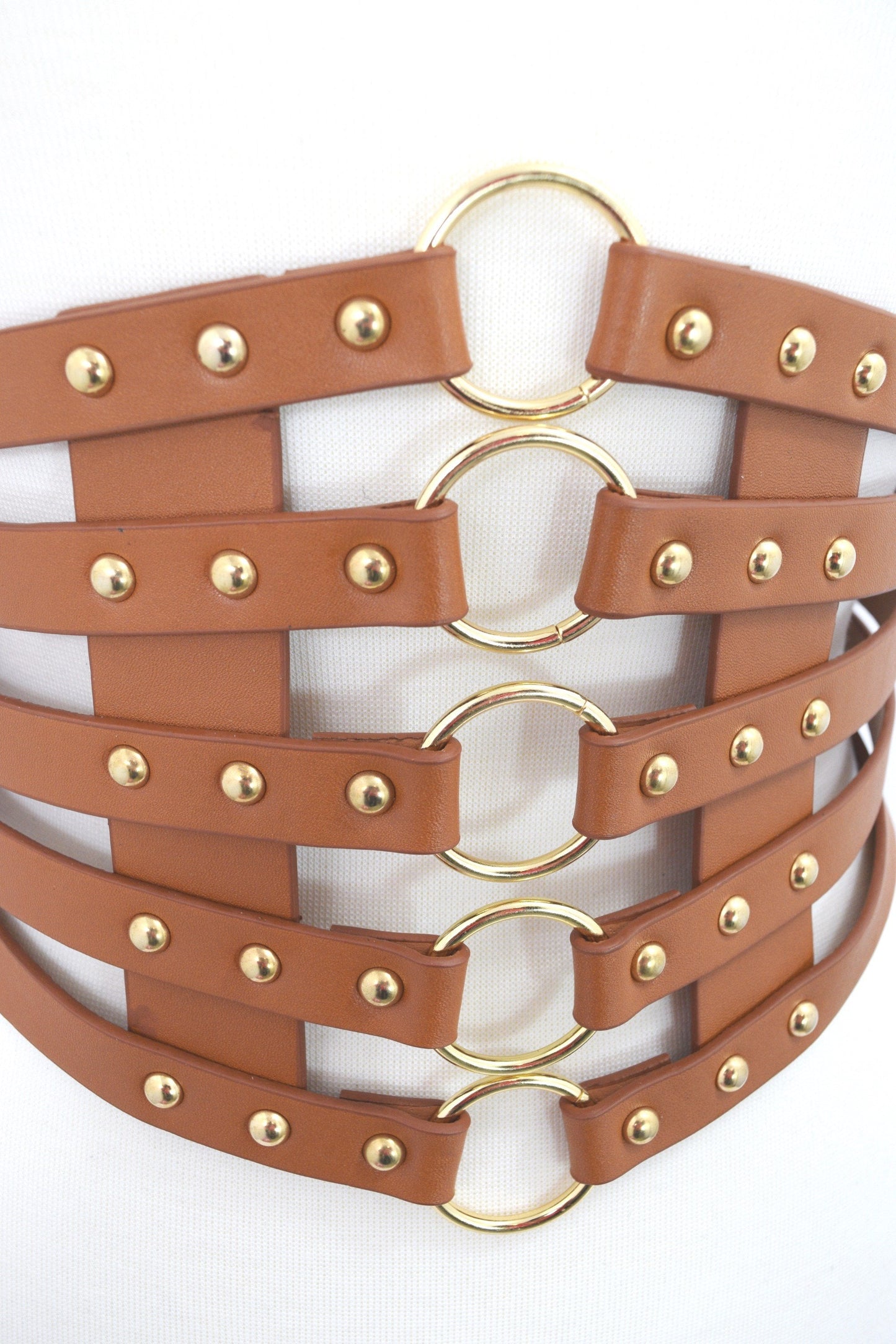 Accessories Cyber Steampunk O-rings Bondage Black Wide Elastic Belt