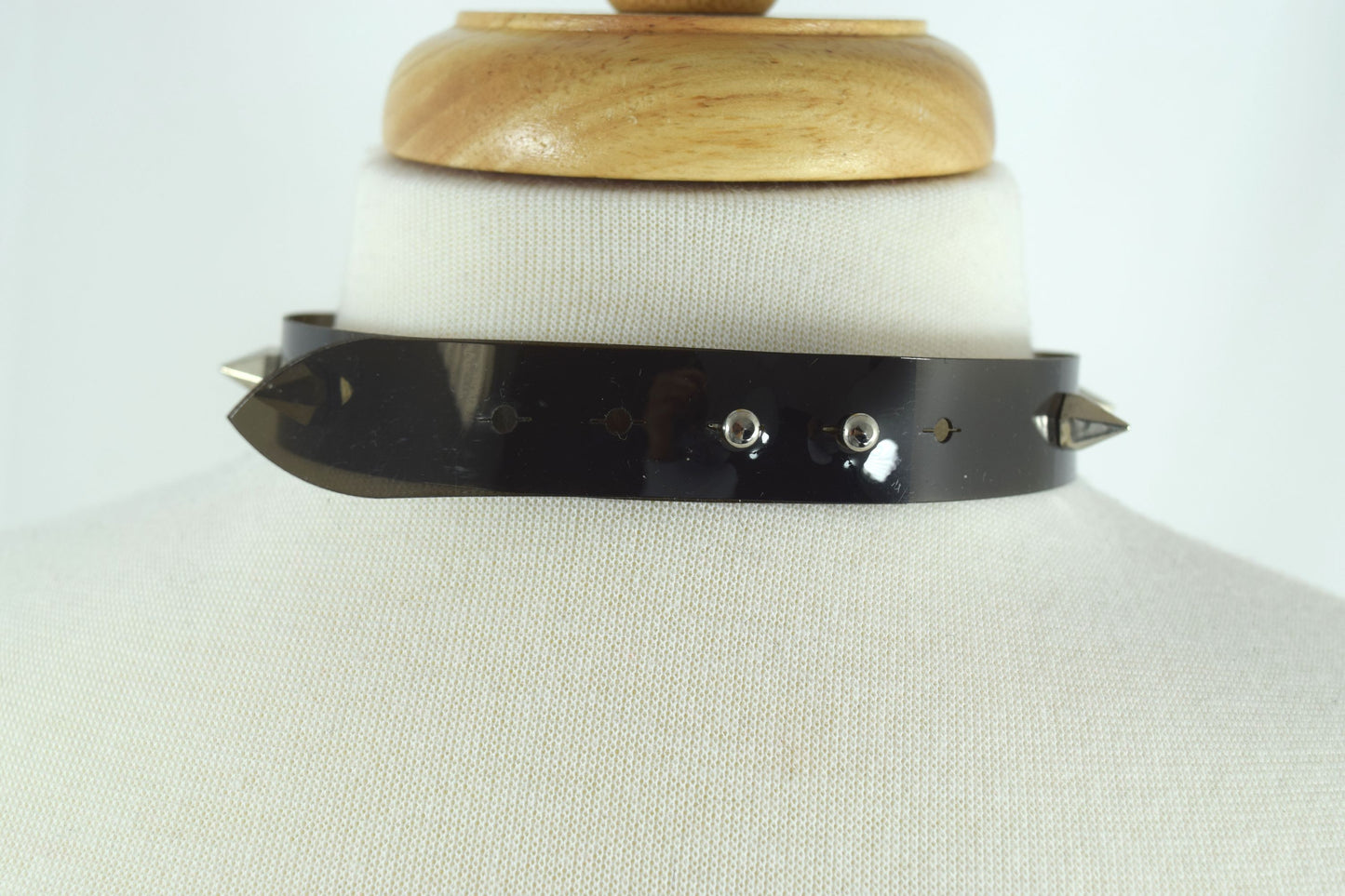 Jewellery Cyber Punk Cyber Rave Cyber Goth Transparent PVC Spiked Collar Choker Necklace