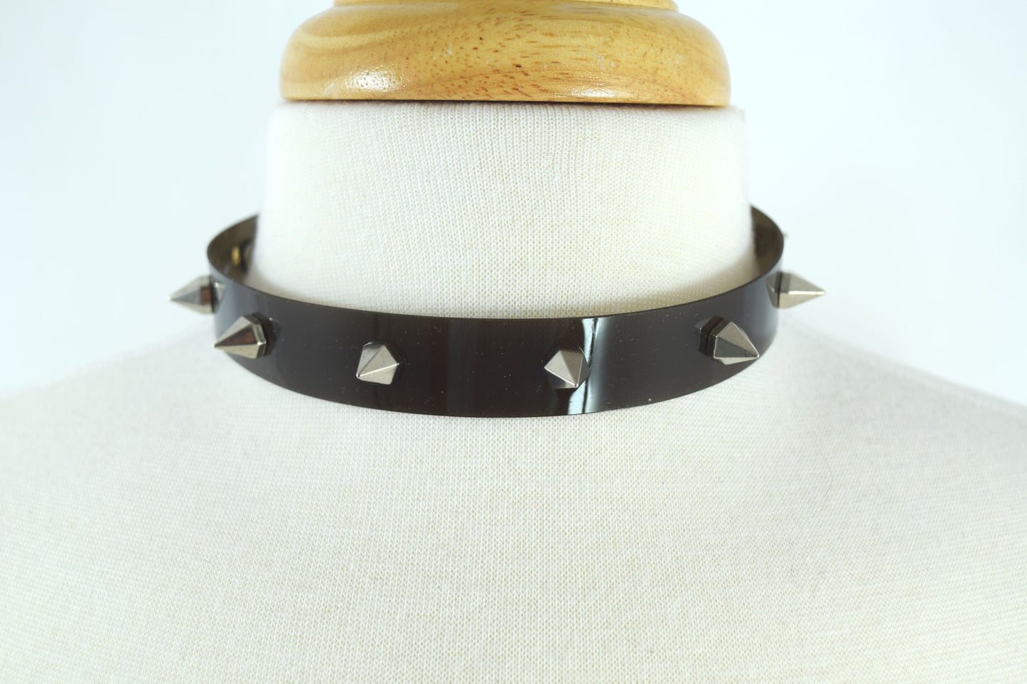 Jewellery Cyber Punk Cyber Rave Cyber Goth Transparent PVC Spiked Collar Choker Necklace