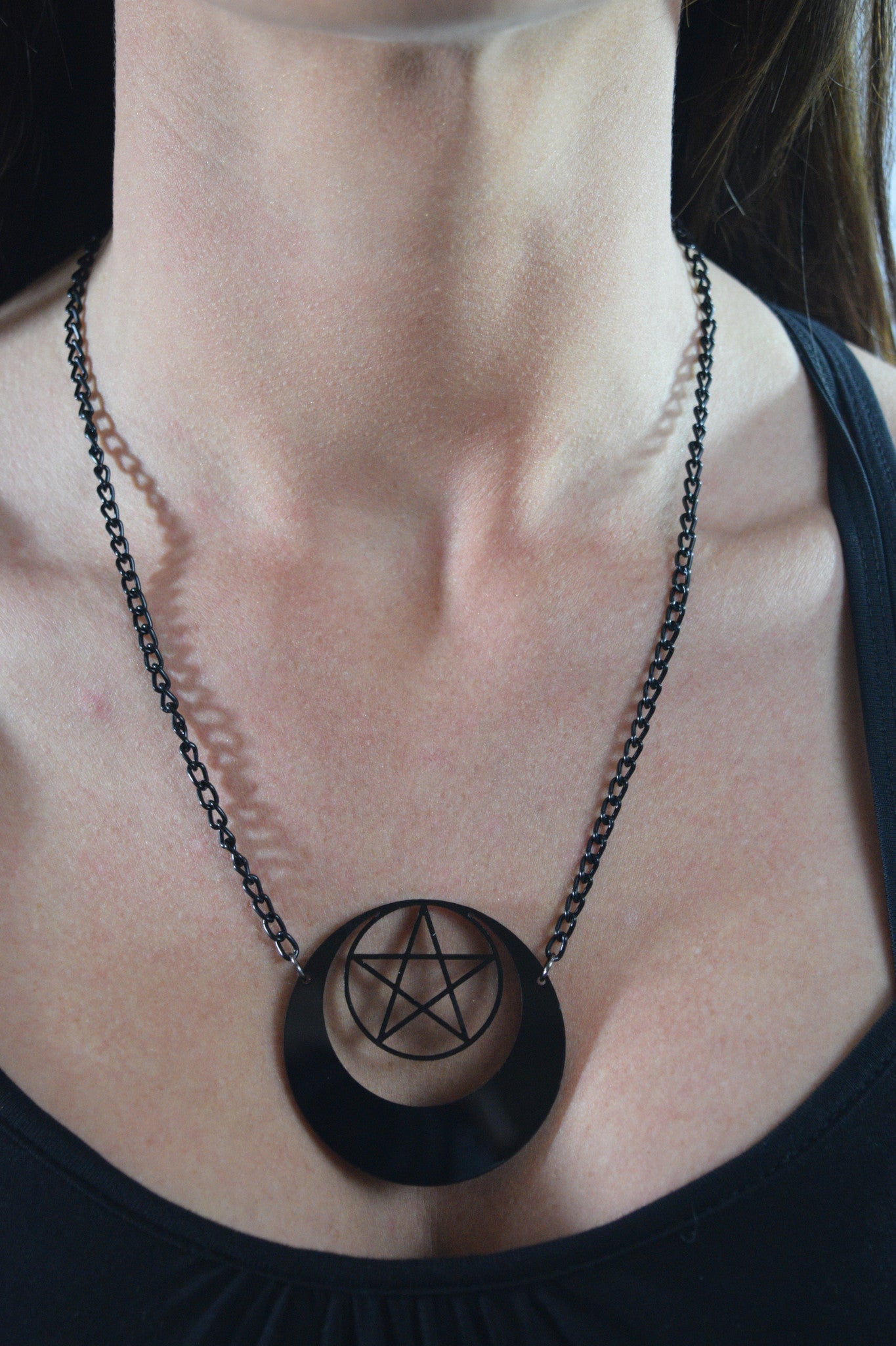 Jewellery Moon Pentagram Pentagram Necklace