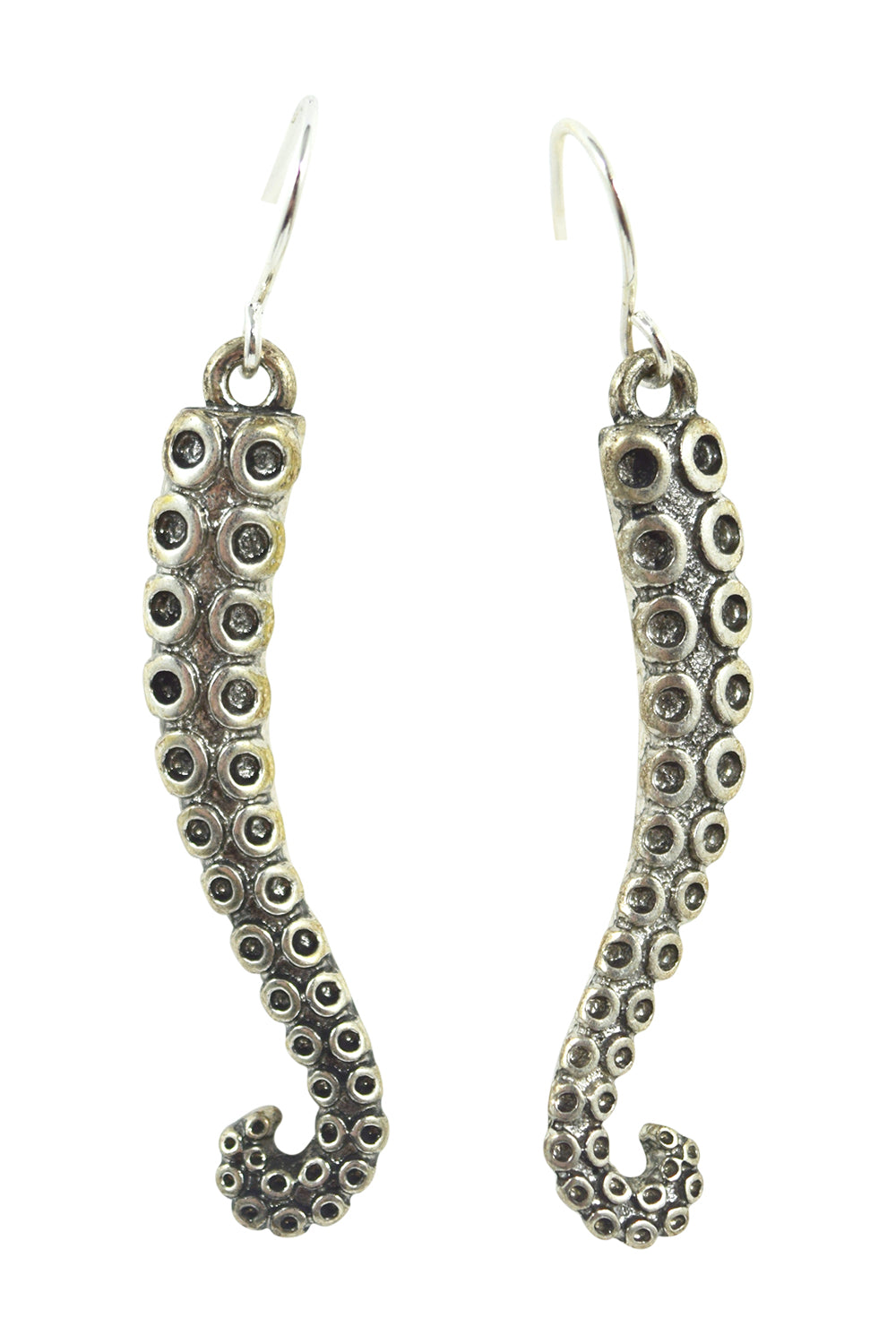 Jewellery Silver tone Octopus Tentacle Earrings, Octopus legs Earrings, Tentacles Earrings
