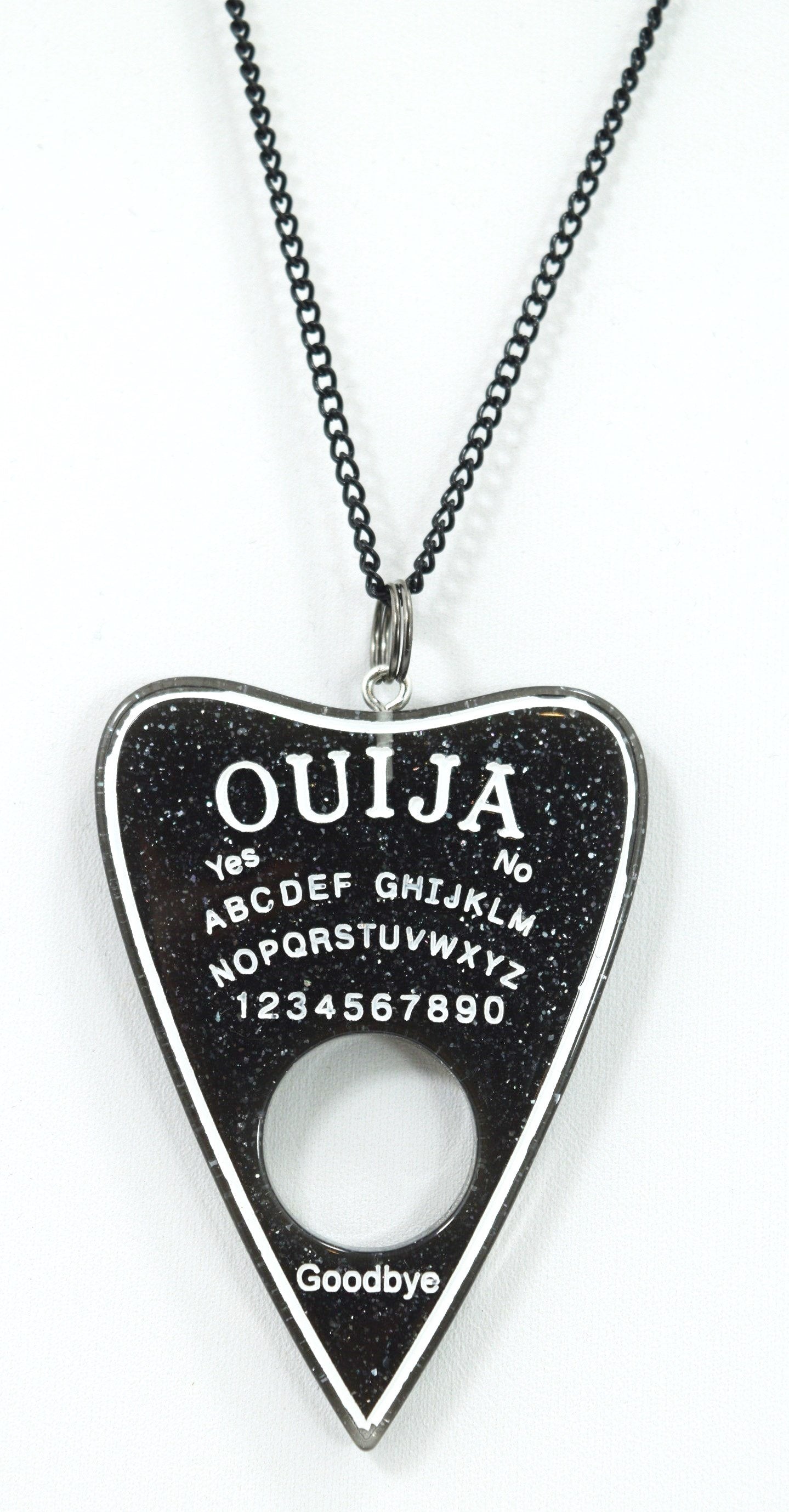 Jewellery black Ouija Board Planchette Pastel Goth Nu-goth Planchette Acrylic Large Statement Necklace