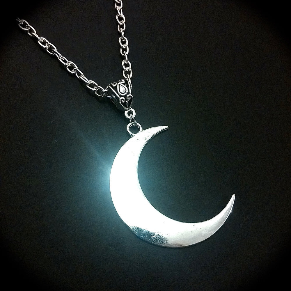 Jewellery Silver Moon Pendant Necklace