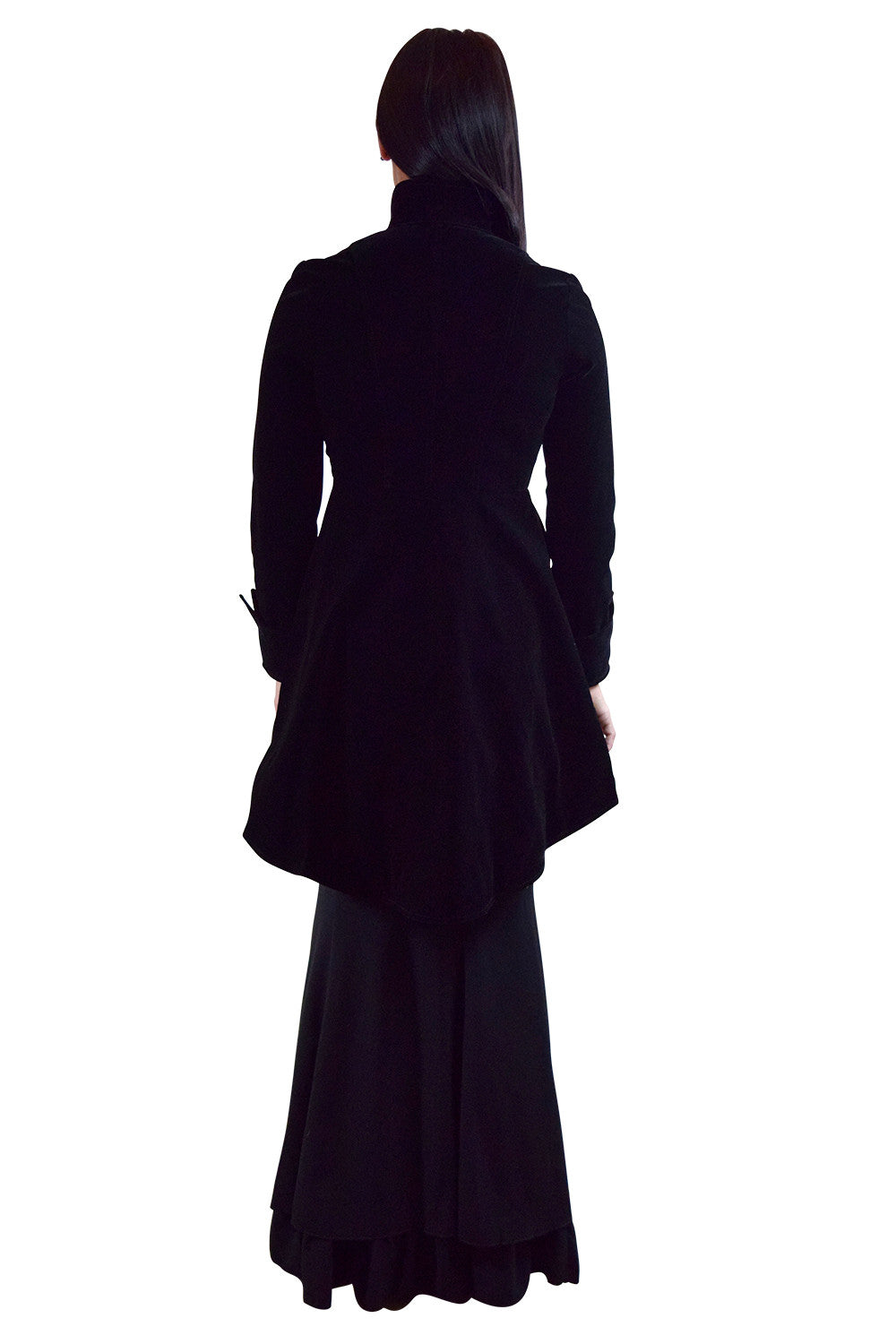 Tops Gothic Victorian Steampunk Renaissance Military Style Asymmetry Velvet Jacket