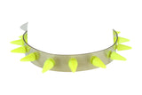 Jewellery Yellow Punk Rave Transparent Clear Neon PVC Spiked Collar Choker Necklace