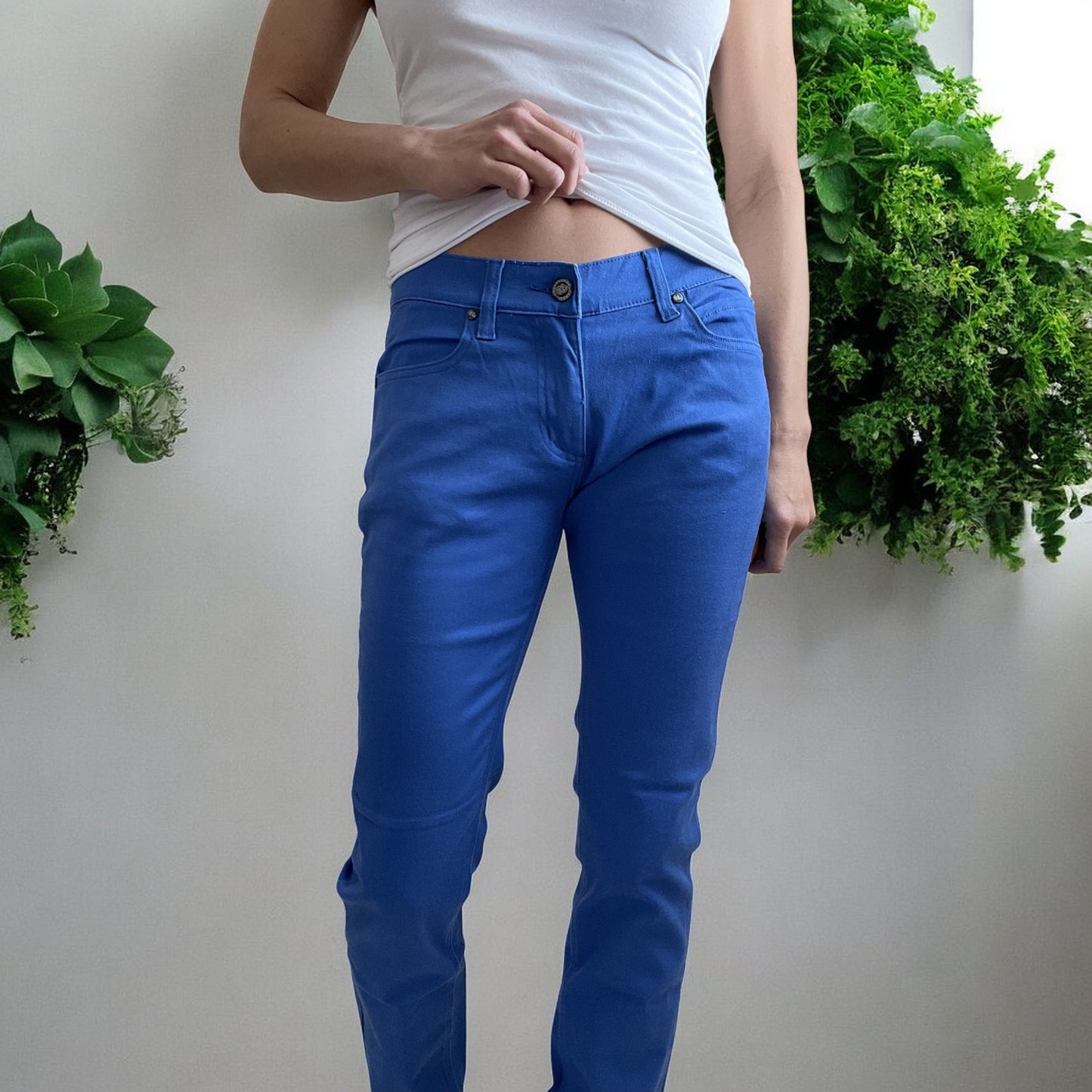 Jawbreaker Essestial Low Rise 5-Pocket Blue Stretchy Denim Slim Fit Skinny Jeans