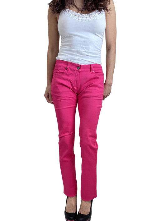 Jawbreaker Punk Rock Skinny Jeans Low Rise Pink Denim Pants 5-Pocket Style