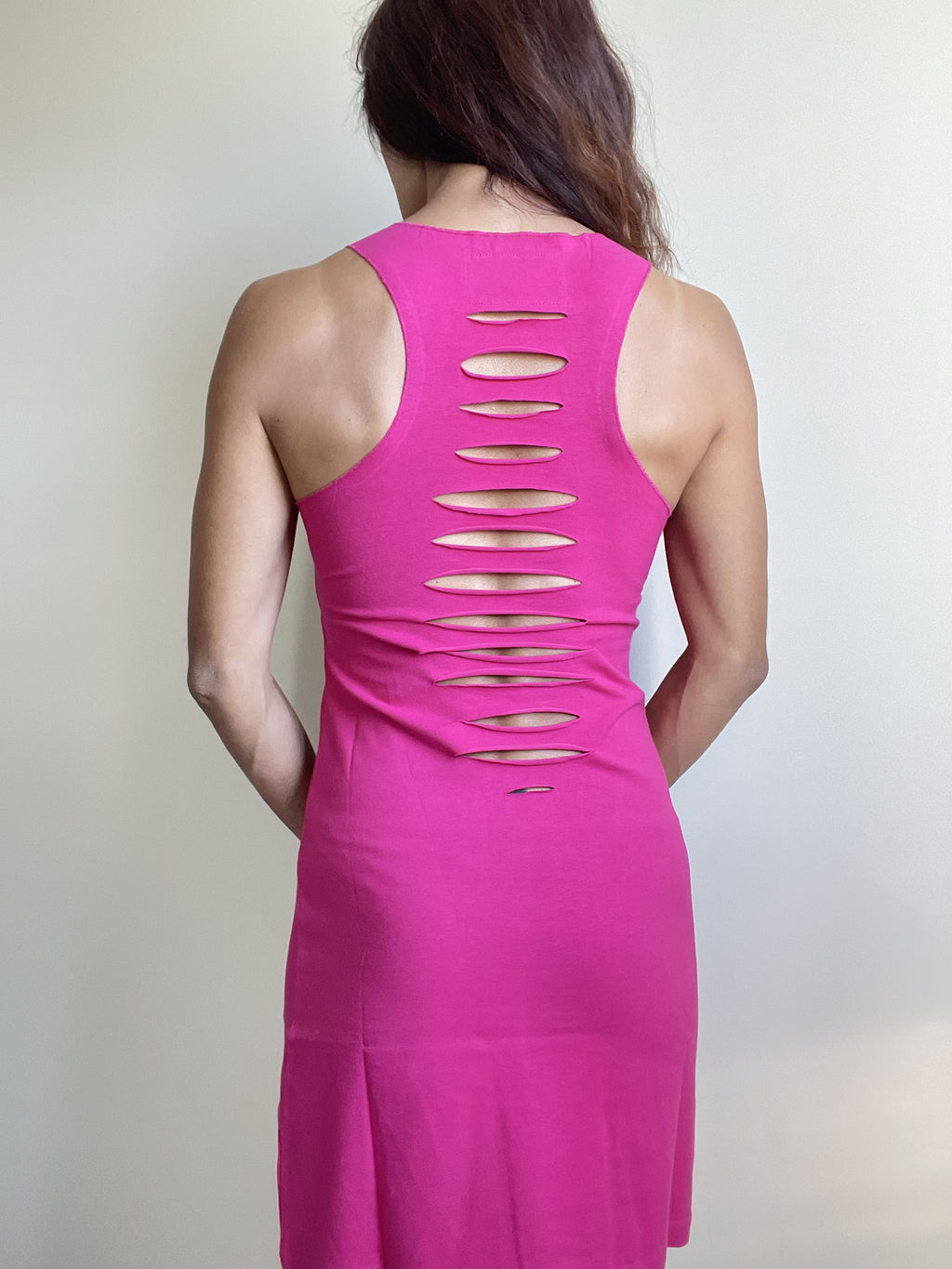 Vixxsin Clothing Hot Pink Cherry Bomb Mini Dress - Small - Skelapparel