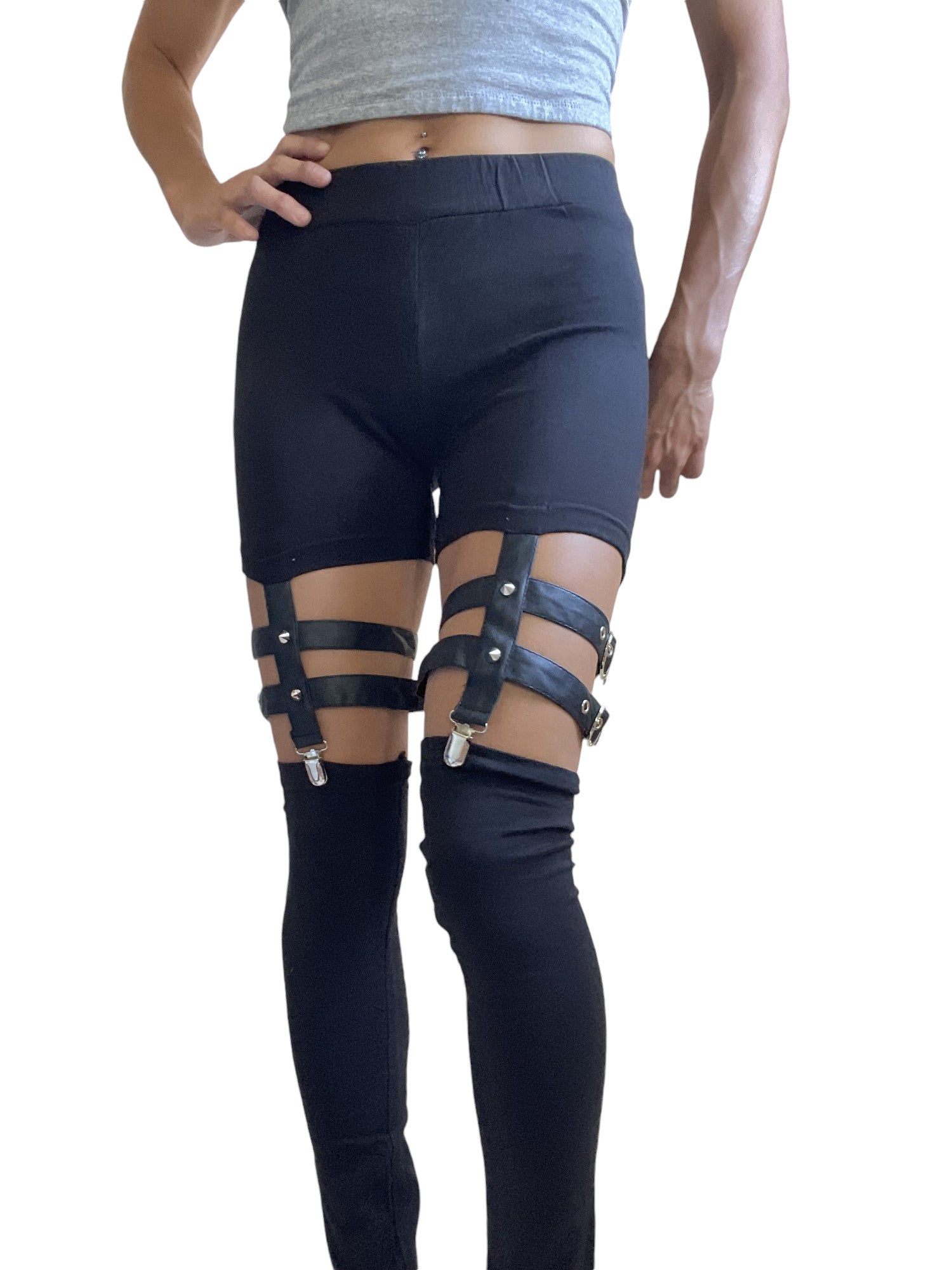 Vixxsin Temptation Leggings Gothic Harness Garter Straps Black Leggings Vixxsin Temptation Leggings Gothic Harness Garter Straps Black Leggings