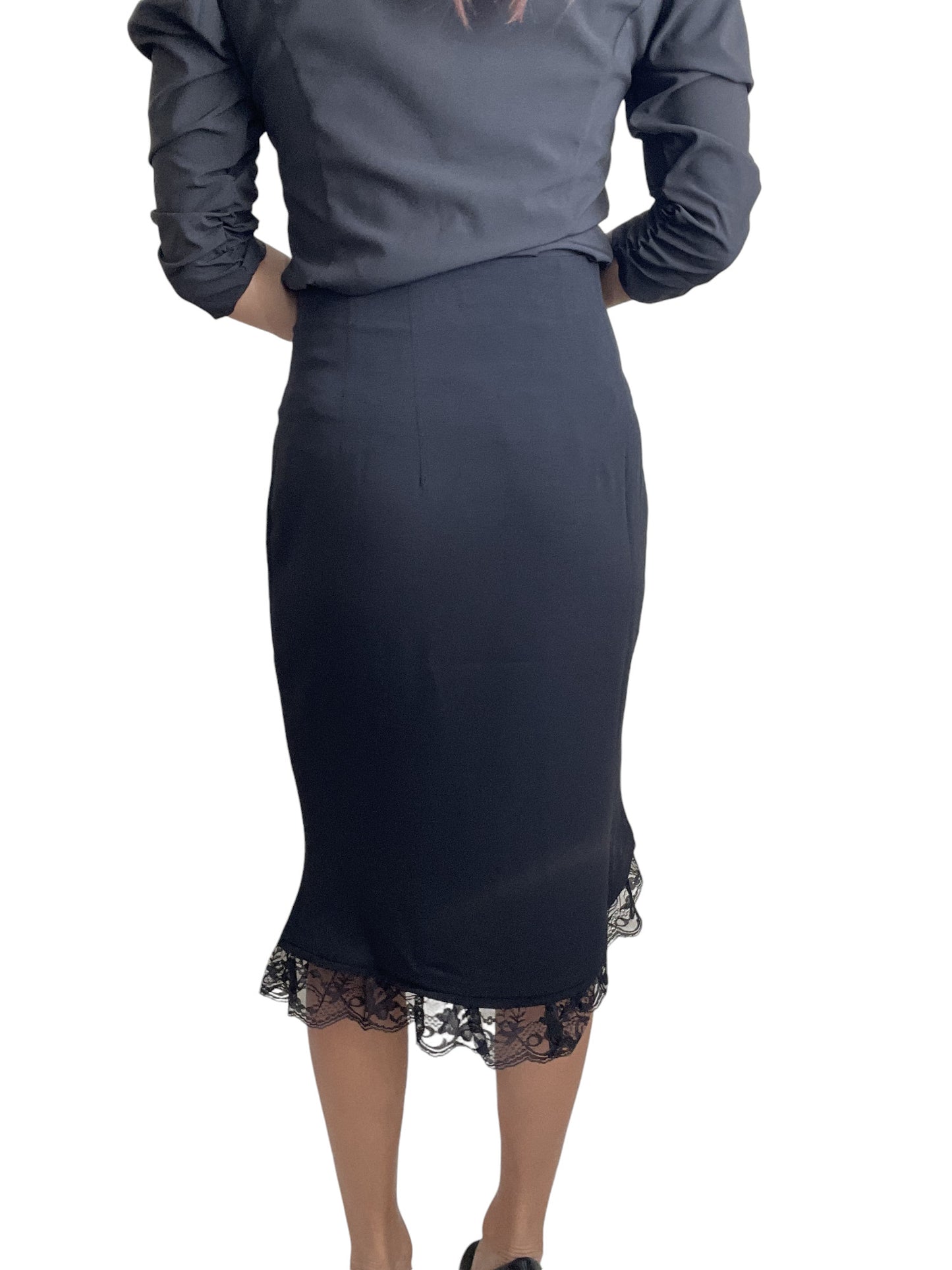 Women's 50s Vintage work office high waisted black Pencil Skirt