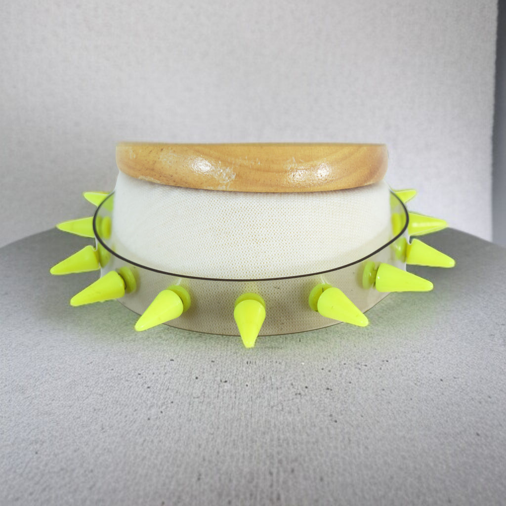 Punk Rave Transparent Clear Neon PVC Spiked Collar Choker Necklace