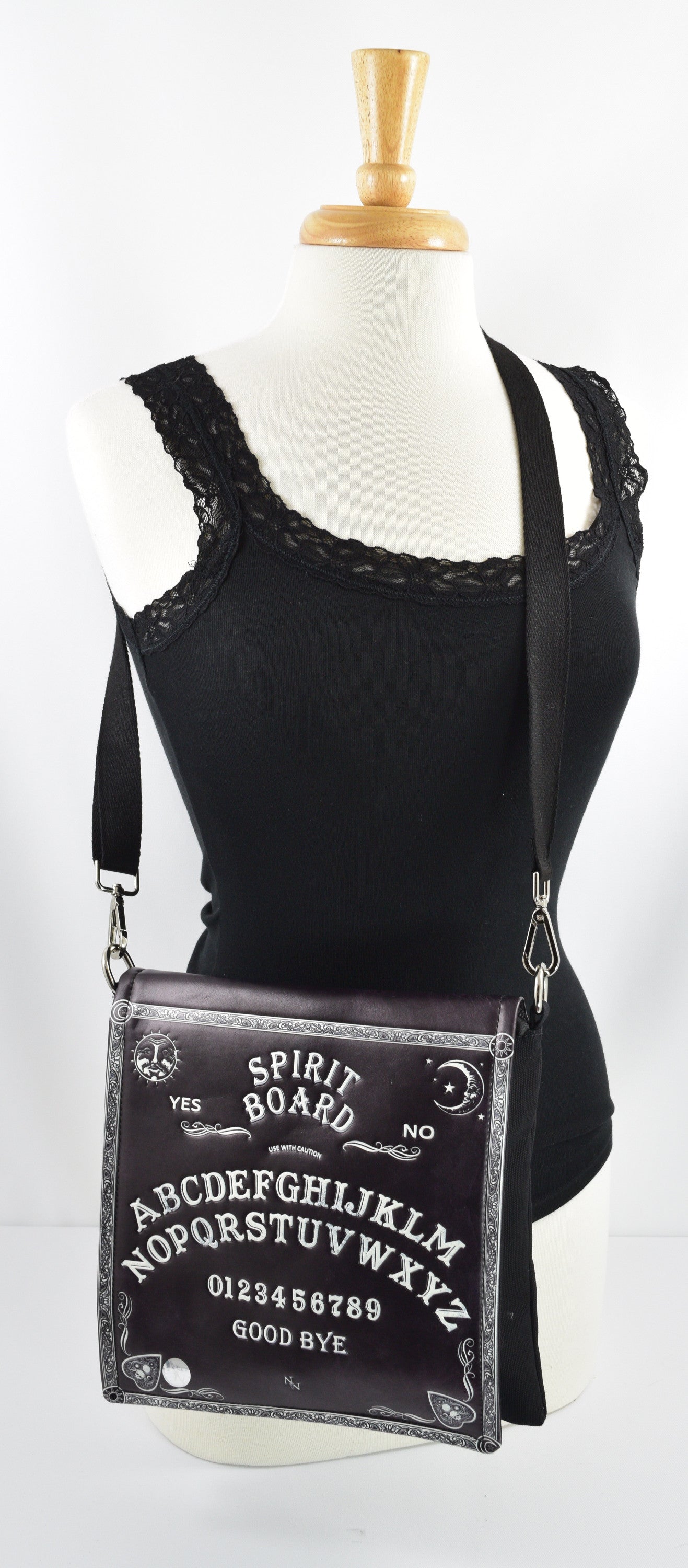 Nemesis Now Goth Spirit Board Ouija Board Embossed Crossbody Purse Unisex