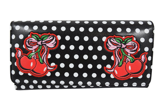 Accessories Cherry Polka Dot Rockabilly Pin-up Retro Wallet - Lucille Wallet