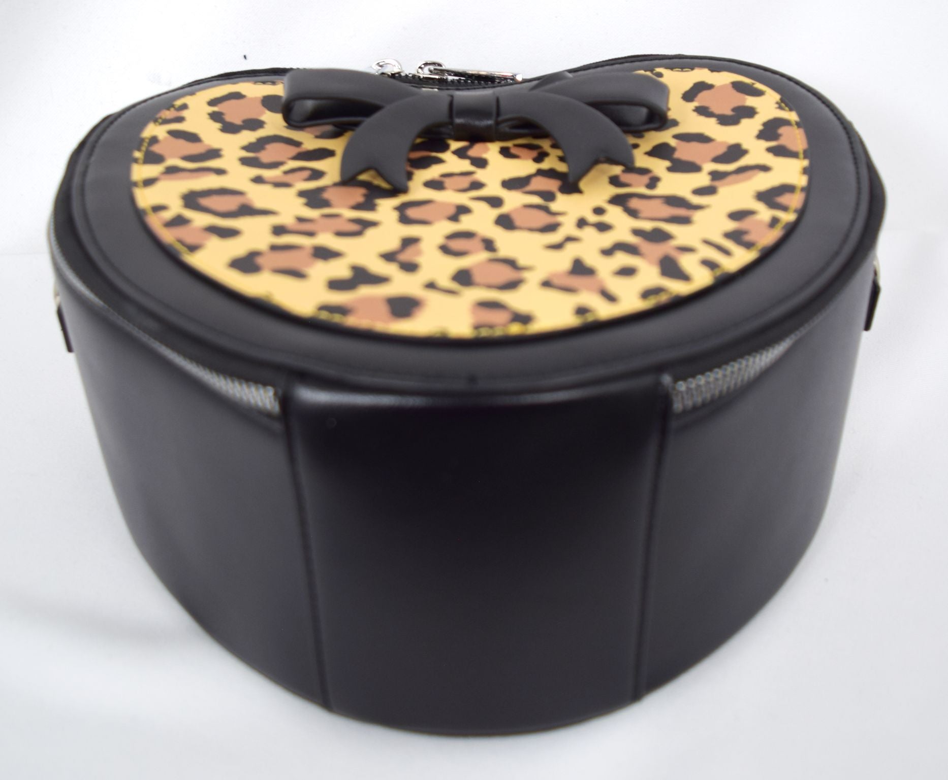 Accessories Dancing Days Retro 50s Rockabilly Heart Leopard and Black Small Handbag