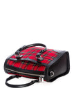 Accessories Dancing Days Retro Vintage Uptown Girl Square Handbag in Black and Tartan Red