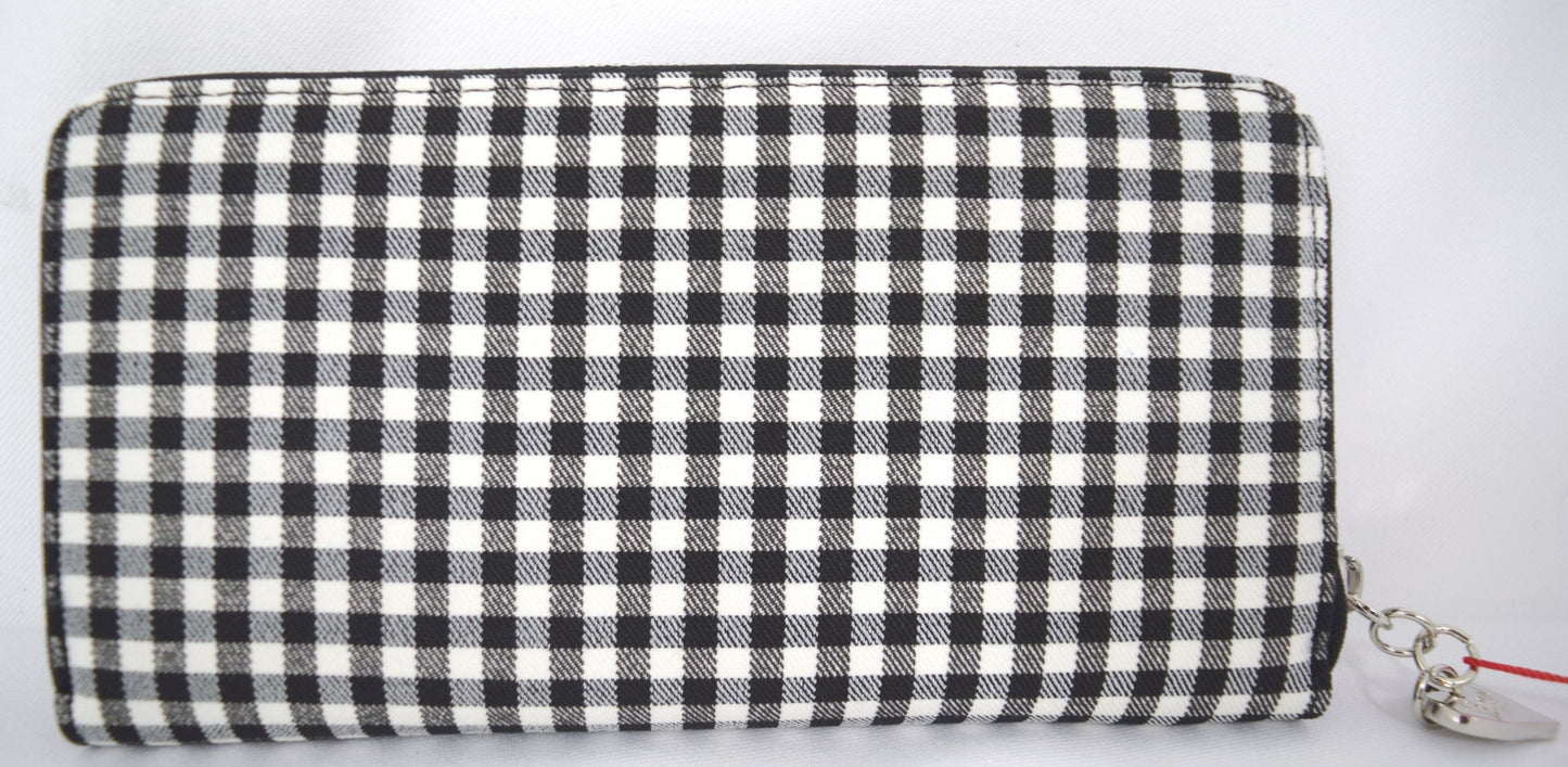 Accessories Dancing Days Rockabilly Vintage Gingham Skull cherries Zip Around Wallet